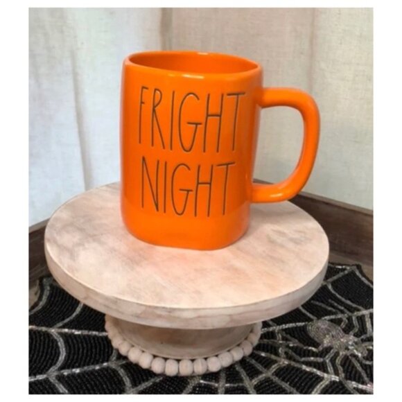 NEW Rae Dunn Orange Fright Night Halloween Mug - Picture 2 of 4